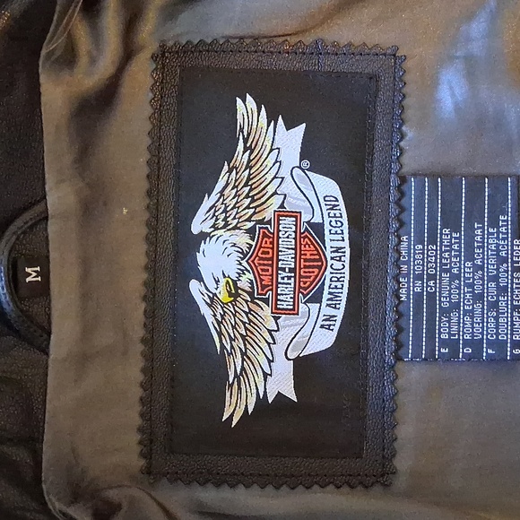 Harley-Davidson Women's Classic Black Leather Studded Bling Biker Jacket - Picture 11 of 12